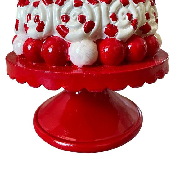 Red & White Candyland Christmas Tree with Peppermints & Candy Canes 18in New - Picture 5 of 15